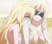priestess and sword maiden in bath